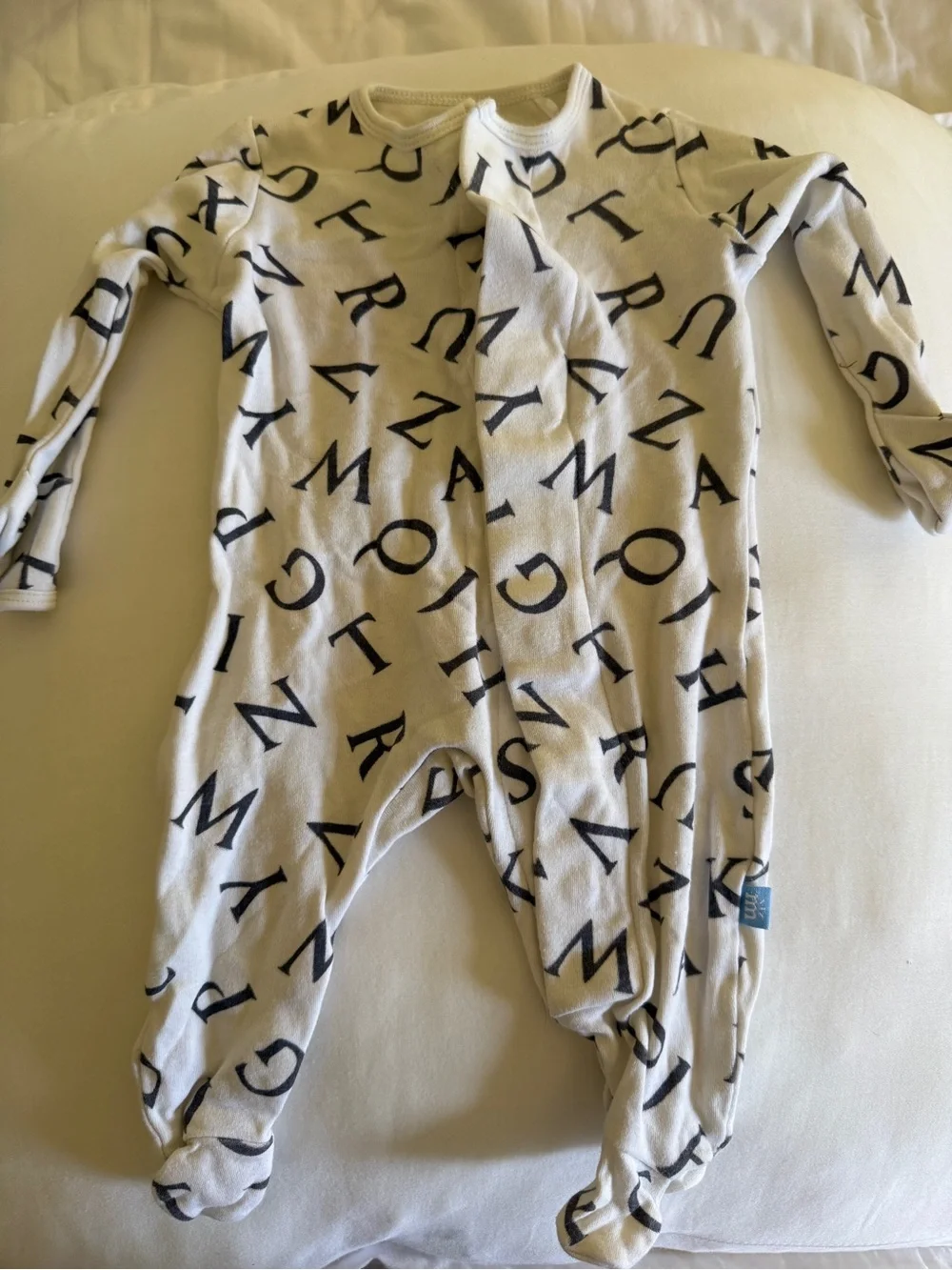 Magnetic Me Organic Cotton Footed One-Piece with Alphabet Print